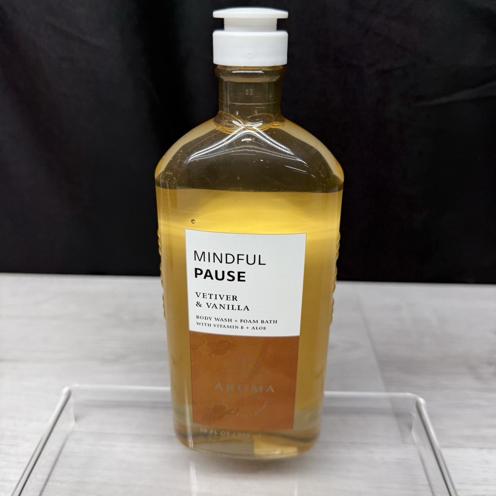Bath & Body Works Aromatherapy Mindful Pause Vetiver & Vanilla Body Wash 10oz